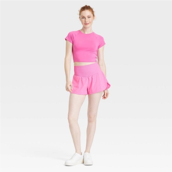Women's High-Rise Seamless Waistband Woven Shorts 2.5" - JoyLab™ Pink new 🆕 - Picture 1 of 6
